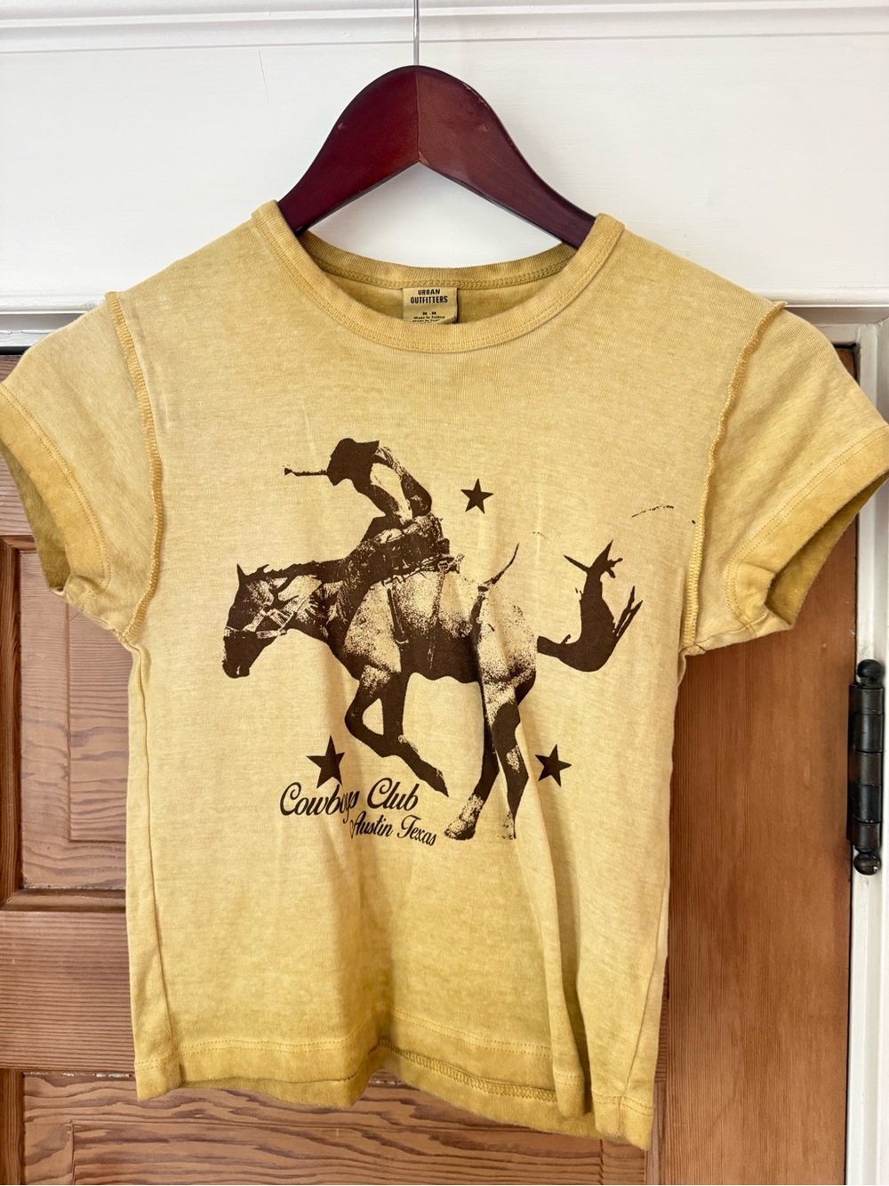 Urban Outfitters Faded Mustard Graphic Tee - Yellow